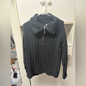 Aerie cable car quarter zip sweater
